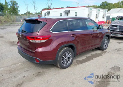 2018 Toyota Highlander Xle из США, поврежденный, VIN 5TDJZRFH1JS827757